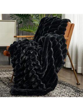 Faux Fur Blanket Ultra Soft Cozy Plush Throw Warm Fluffy Luxury Home Decor